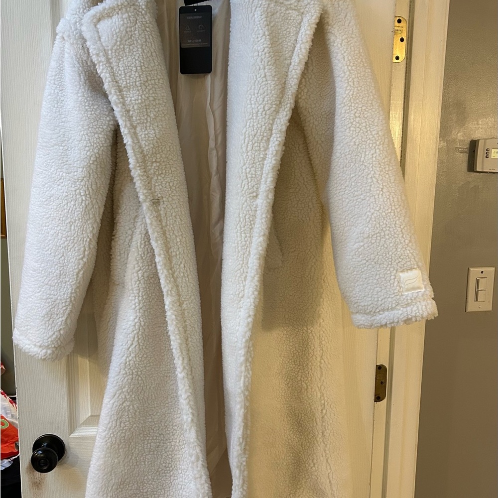 Fabletics White Teddy Jacket